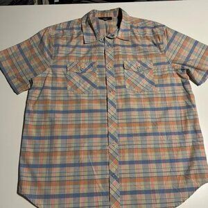 Mountain Ridge Men’s Short Sleeved Shirt With Snap Buttons Size Large
